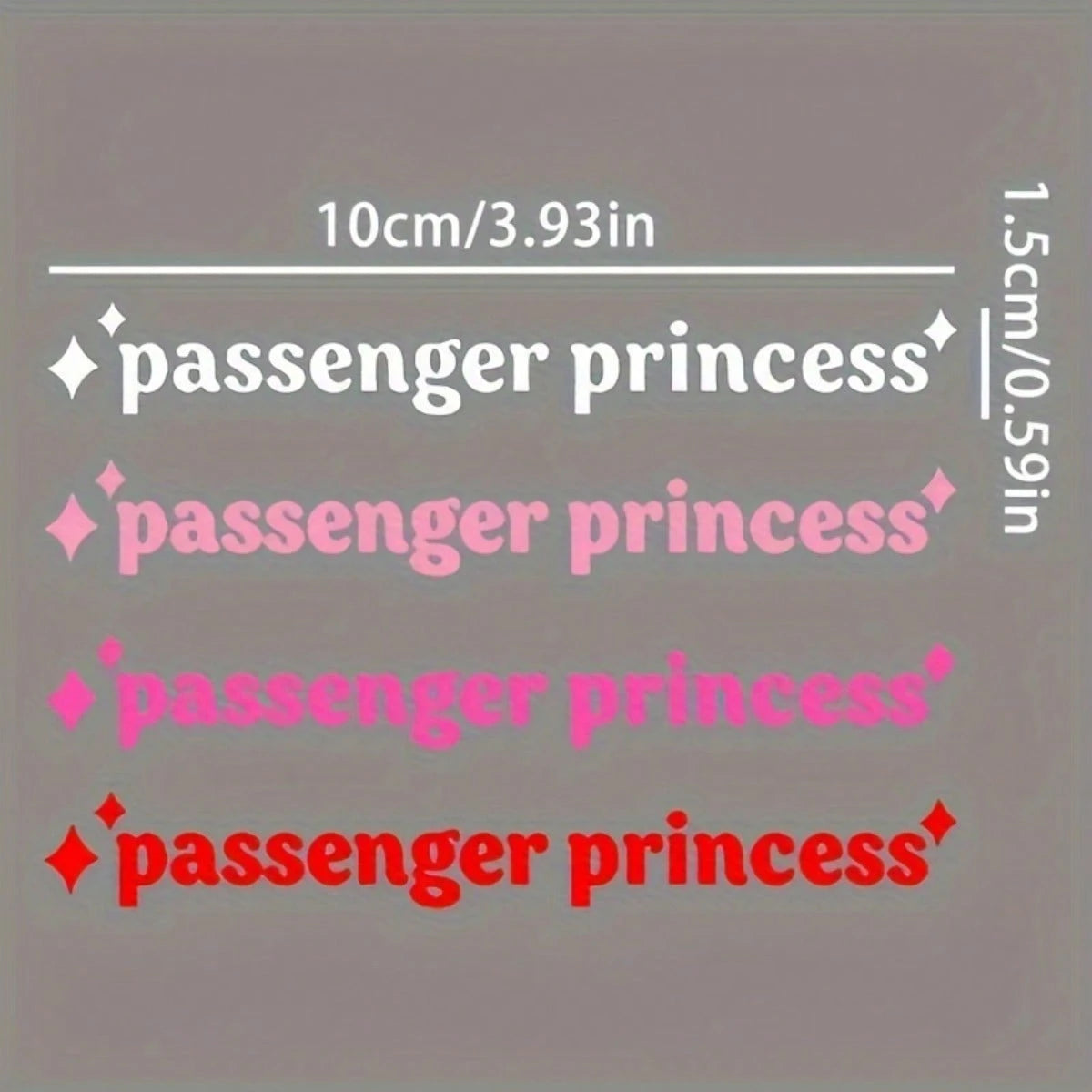 Passenger Princess | Car Sticker Set