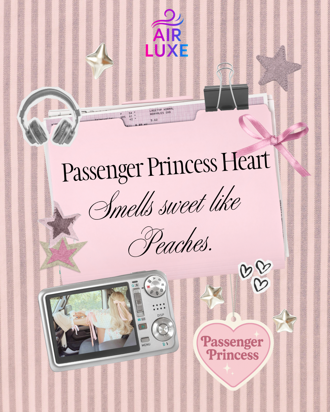 Product packaging with 'Passenger Princess' branding on a pink background