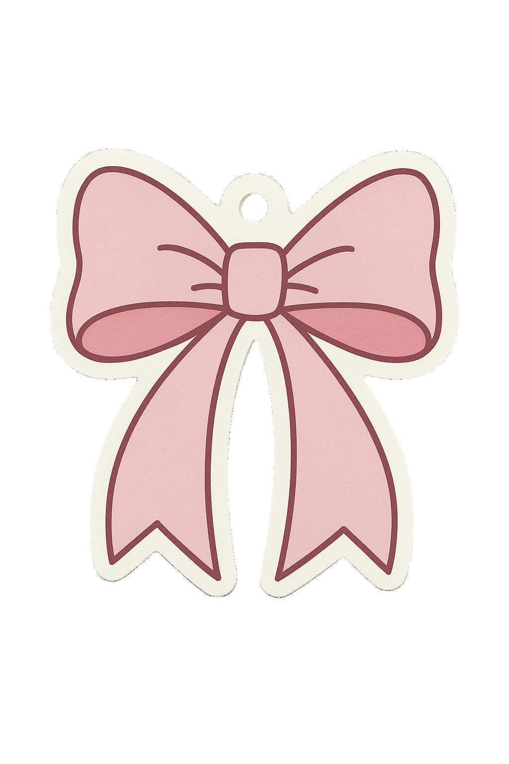 Pink bow air freshener design 